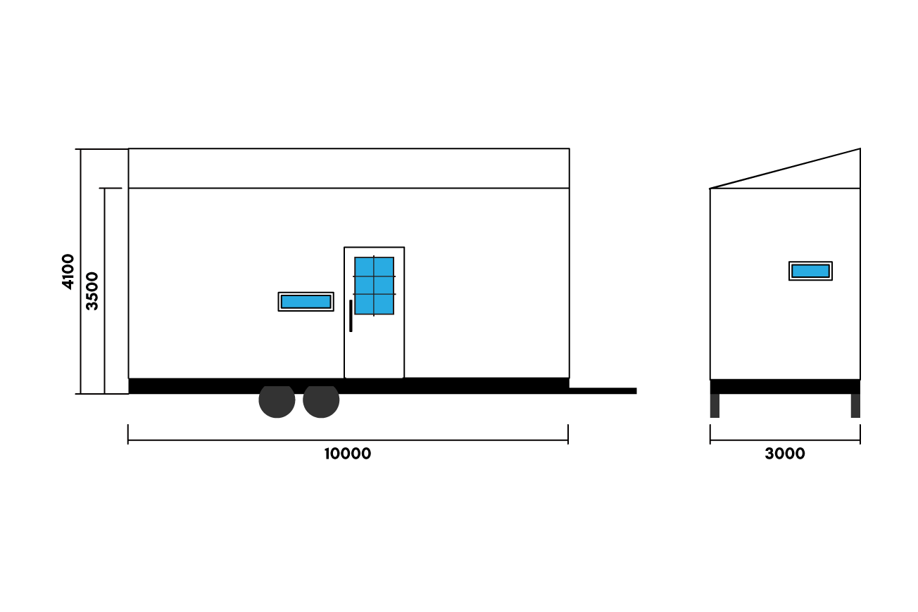 住居用トレーラーハウスのサイズ