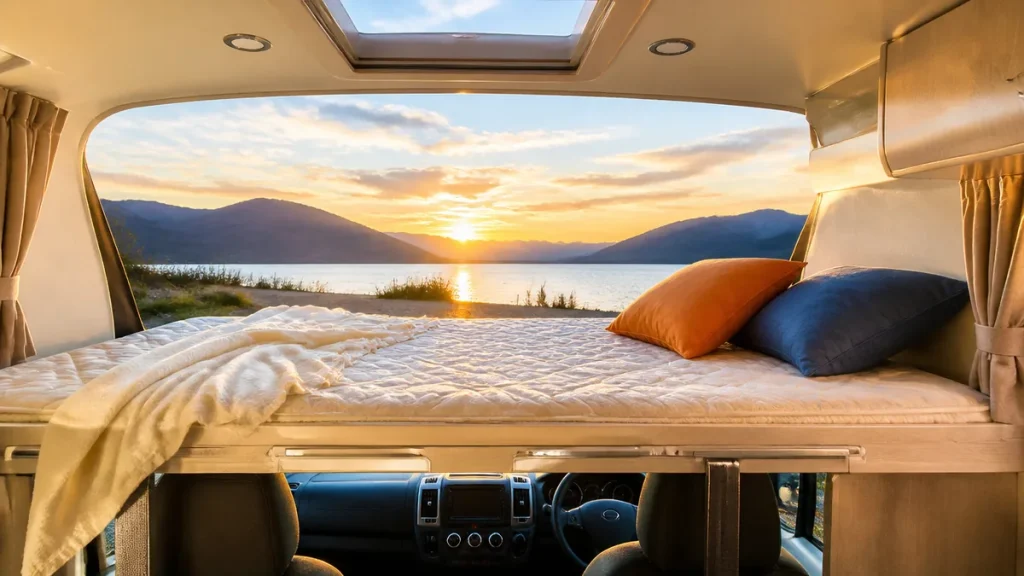 バンクベッドとは？運転席の上が寝室になるキャンピングカー構造の全知識のアイキャッチ画像