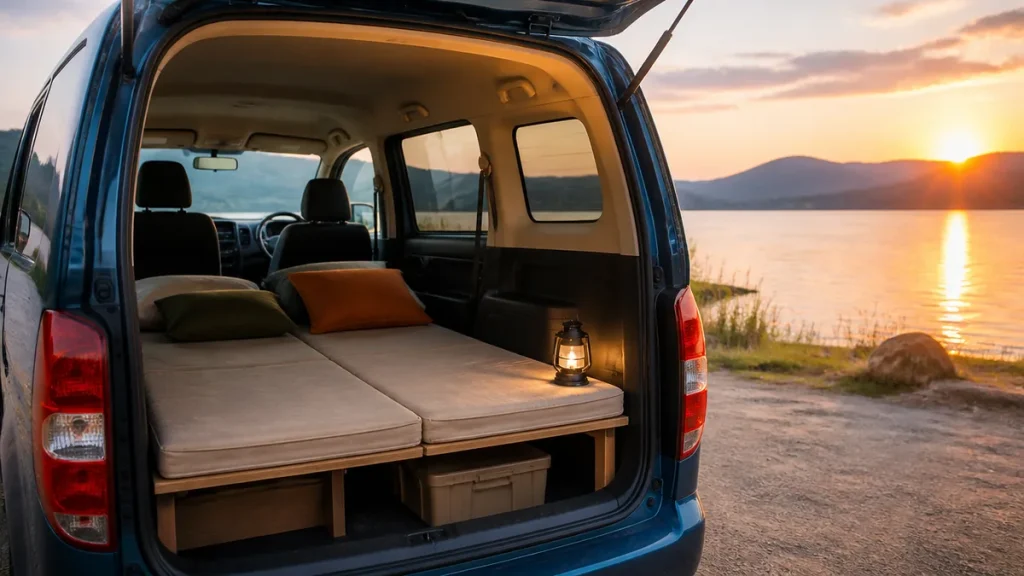 車中泊nv200完全ガイド｜荷室1,900mmで2人が眠れるフルフラット化と季節対策のアイキャッチ画像