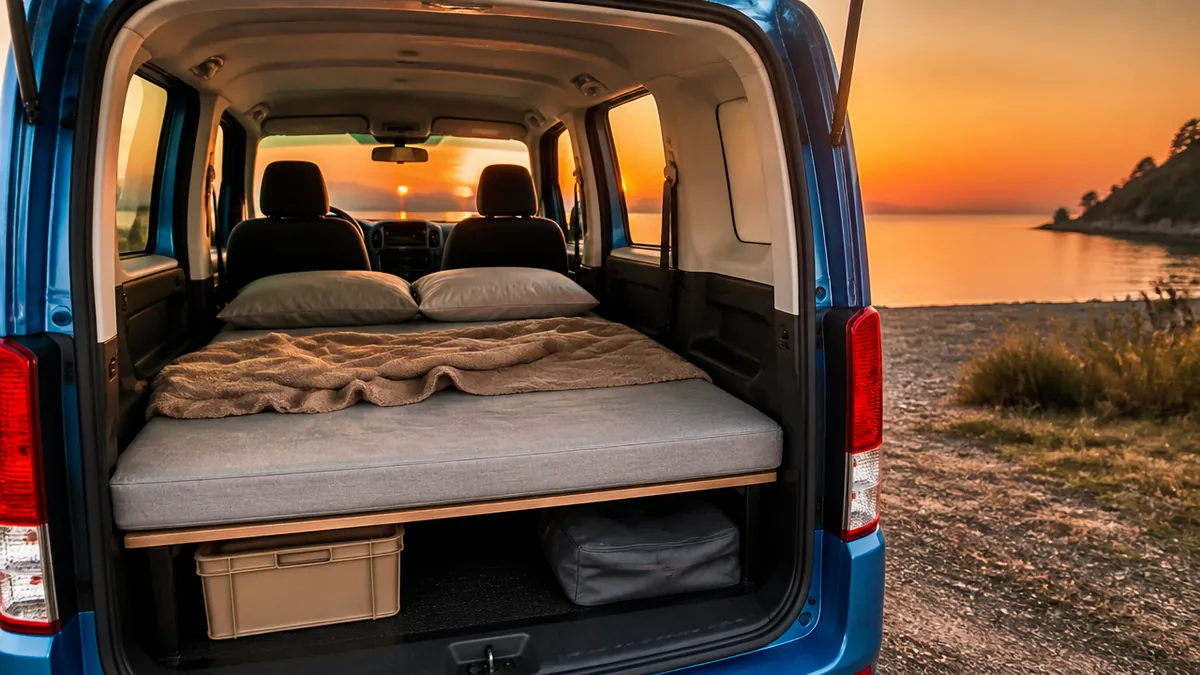 車中泊nv200の実力｜2人なら荷室そのままで眠れる箱型バンの解説画像