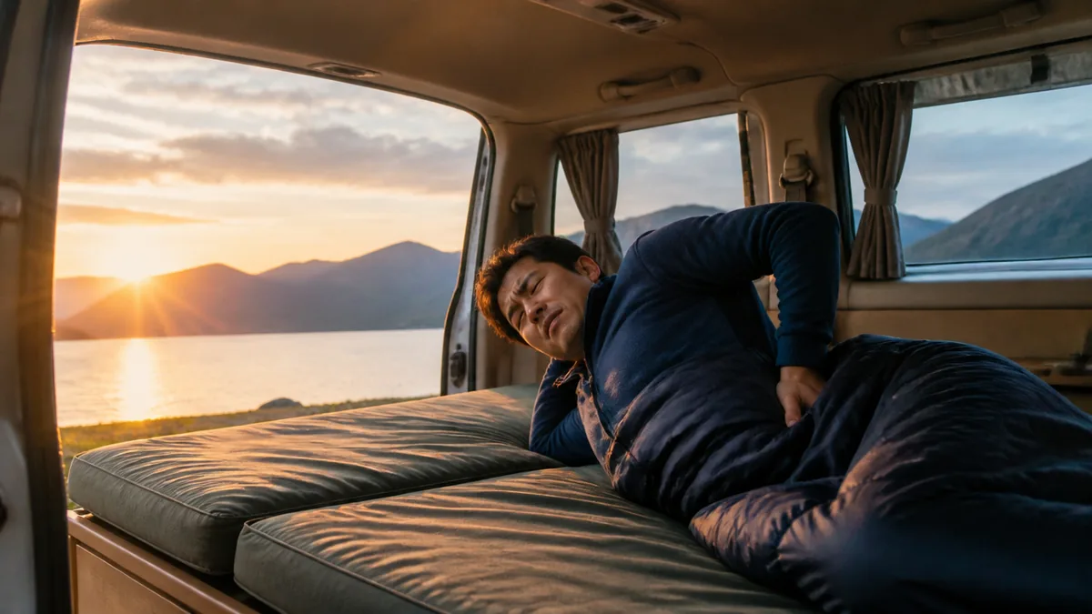 マットなしの車中泊が眠れない理由｜段差・底冷え・腰痛の正体の解説画像