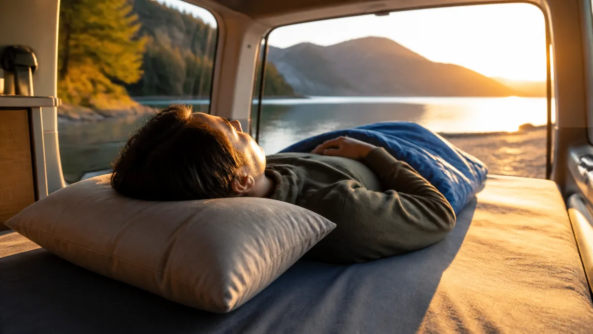 車中泊でまくらが快眠を左右する｜マットだけでは首が痛くなる3つの理由の解説画像