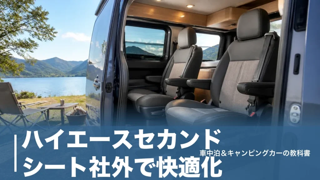 ハイエースセカンドシート社外で快適化｜スライドレール96,800円〜キャプテン化まで全解説のアイキャッチ画像