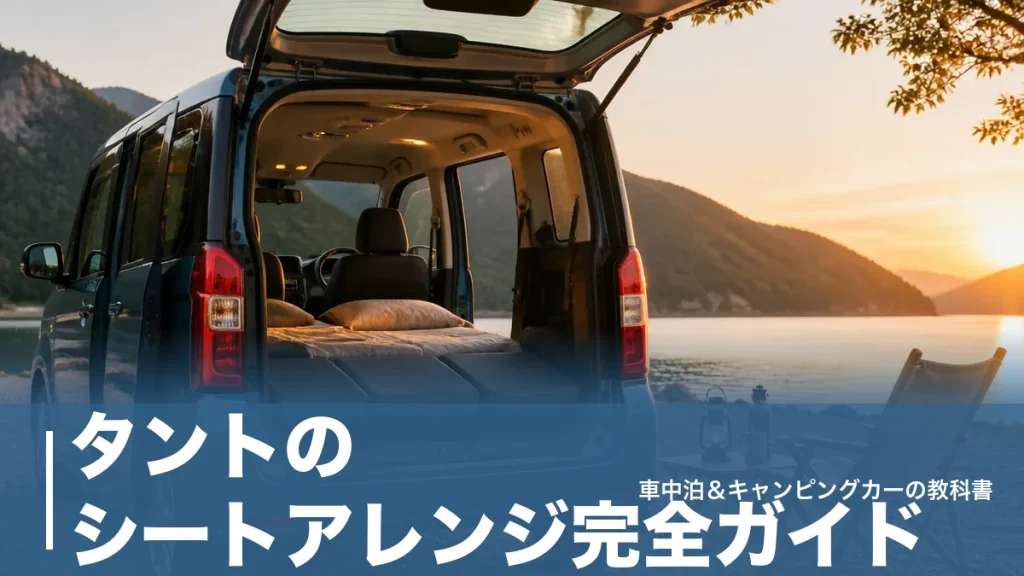 タントのシートアレンジ完全ガイド｜540mmロングスライドと車中泊フルフラット術のアイキャッチ画像