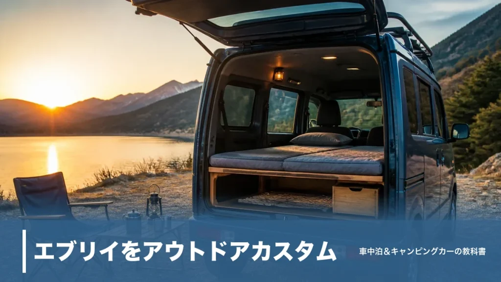 エブリイをアウトドアカスタム｜車中泊ベッド2.2万円〜外装・電装の費用と人気パーツのアイキャッチ画像