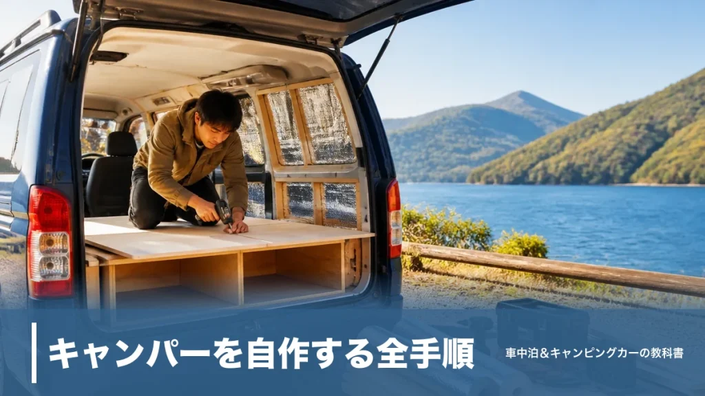 キャンパーを自作する全手順｜費用10万円台から始めるベース車選びと8ナンバーの境界線のアイキャッチ画像