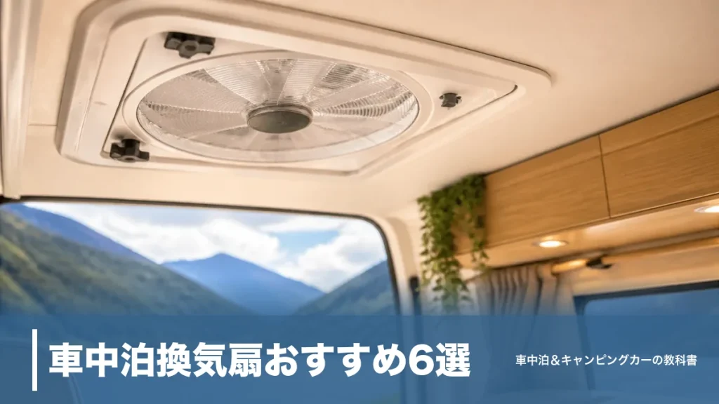 車中泊換気扇おすすめ6選｜USB2,000円台〜天井据付8万円の選び方を徹底比較のアイキャッチ画像