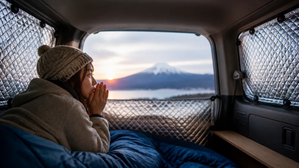 なぜ冬の車中泊は「底冷え」で眠れなくなるのかの解説画像