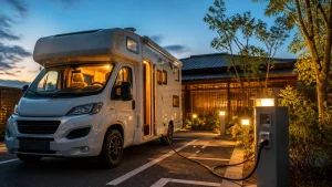 RVパークsmart 極楽湯三島店ガイド｜3,500円で温泉直結・電源込みの車中泊術のアイキャッチ画像