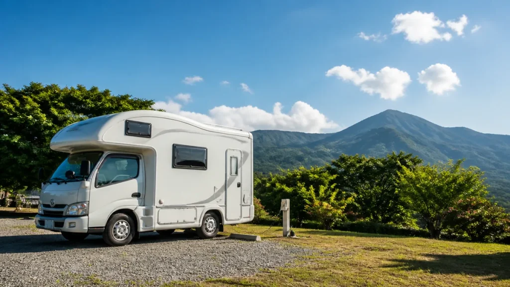 杉山つつじ園RVパークの全貌｜1泊3,850円・電源付きで楽しむ伊勢原の車中泊のアイキャッチ画像