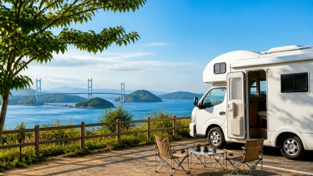 四国車中泊ガイド｜4県のRVパーク6選と料金2,000円〜の泊まり方のアイキャッチ画像