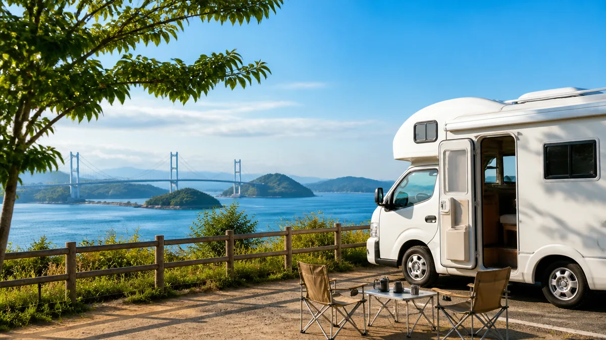 四国車中泊ガイド|4県のRVパーク6選と料金2,000円〜の泊まり方のアイキャッチ画像
