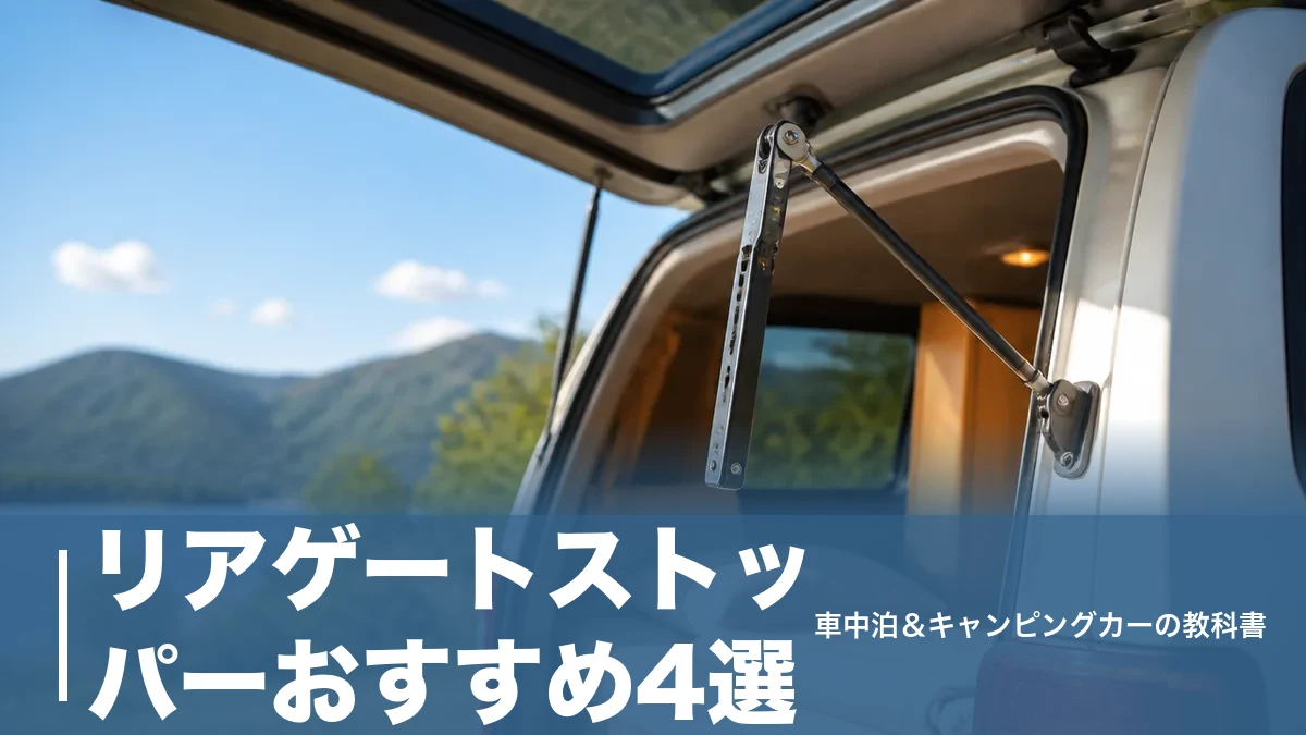 リアゲートストッパーおすすめ4選|半開きロックで夏の車中泊を快適にする選び方のアイキャッチ画像