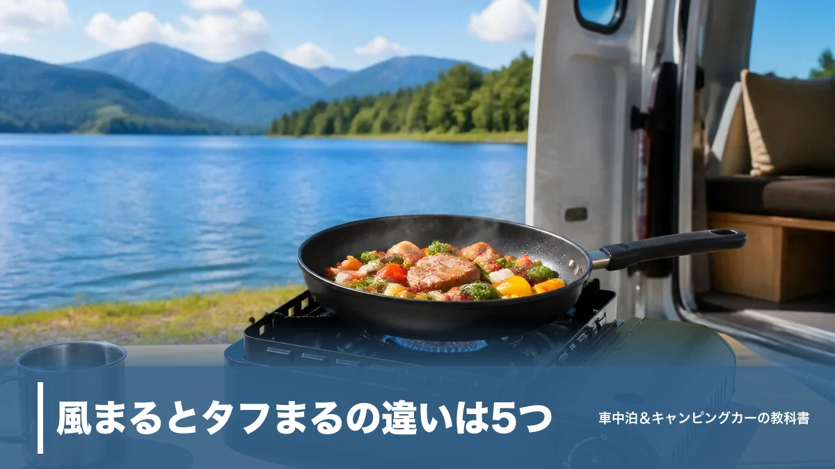 風まるとタフまるの違いは5つ｜3.5kWと耐荷重20kgで選ぶ車中泊カセットコンロのアイキャッチ画像