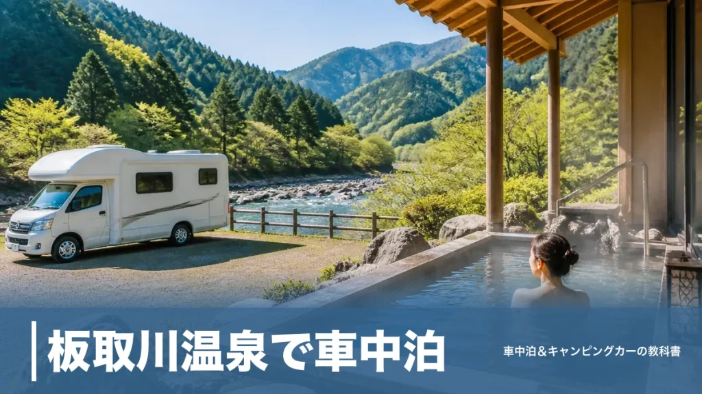 板取川温泉で車中泊｜入浴700円とRVパーク3,000円で楽しむ美肌の湯ガイドのアイキャッチ画像