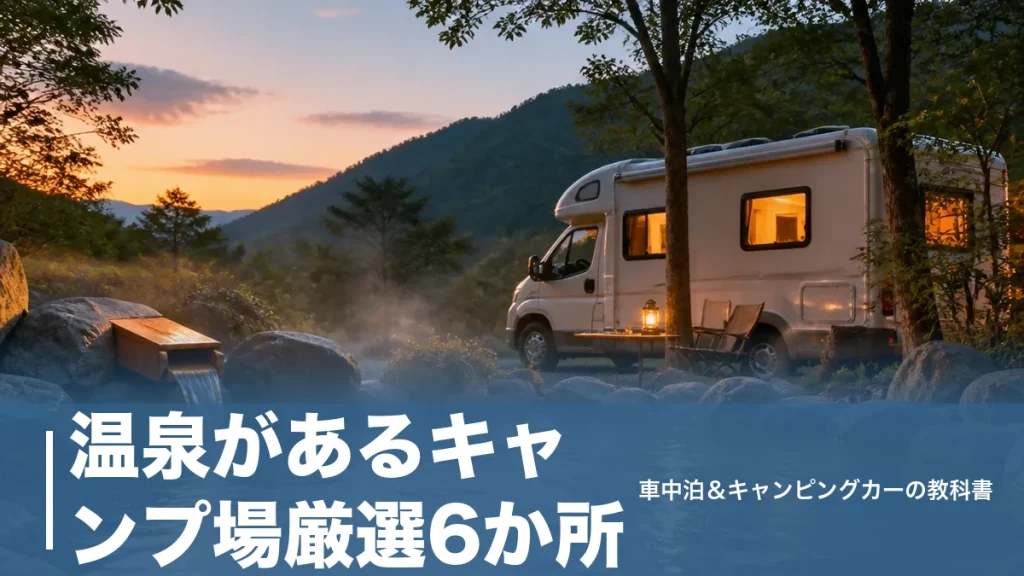 温泉があるキャンプ場厳選6か所｜源泉かけ流し入り放題と入浴料750円〜を比較のアイキャッチ画像
