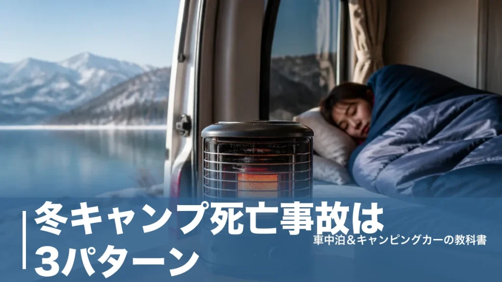 冬キャンプ死亡事故は3パターン｜CO1,700ppm・22分・体温35℃の危険ラインのアイキャッチ画像