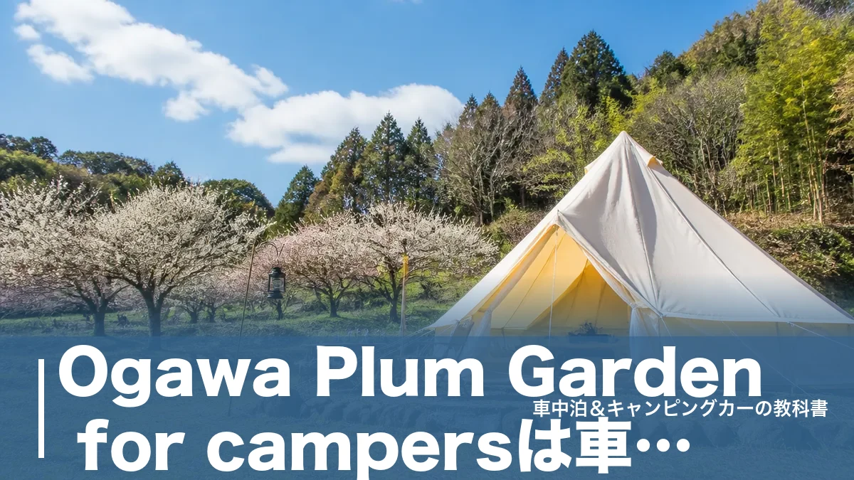 Ogawa Plum Garden for campersは車中泊不可｜1名3,000円と全ルールのアイキャッチ画像