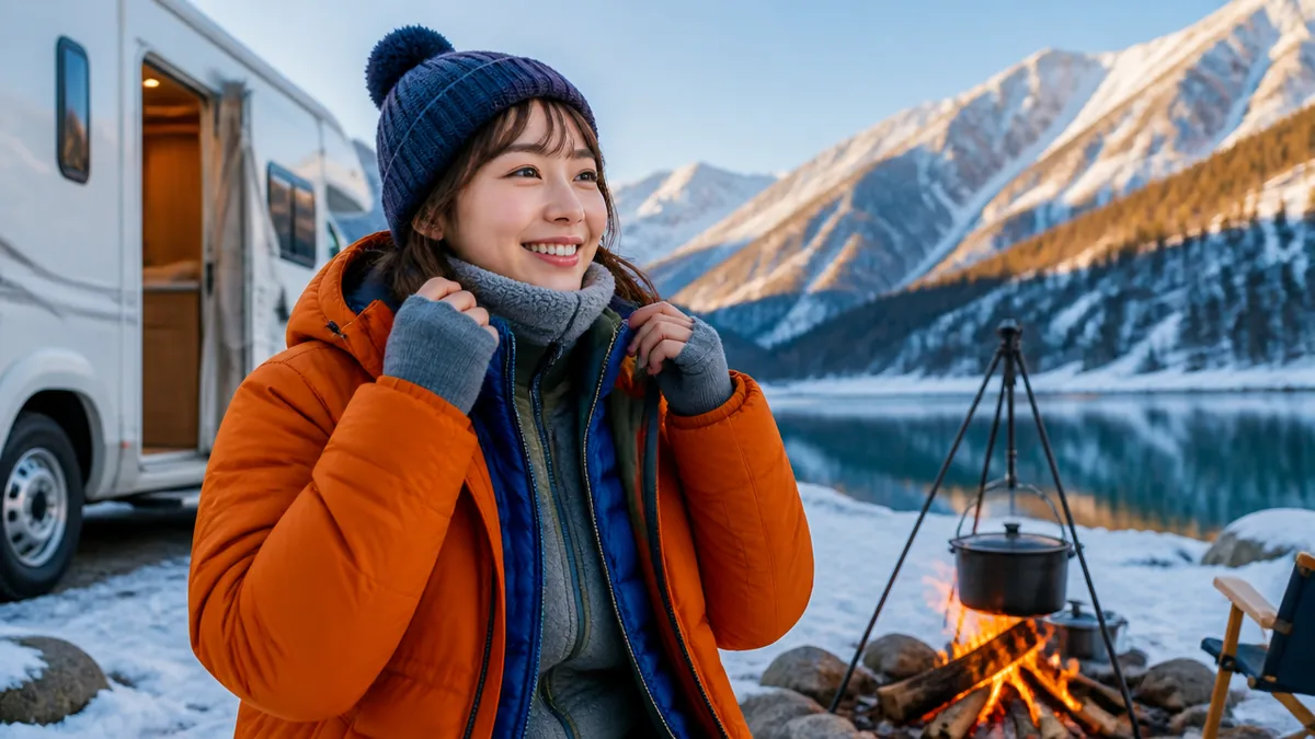 冬のキャンプ服装は3層で決まる｜氷点下でも震えない重ね着とアイテム8選のアイキャッチ画像